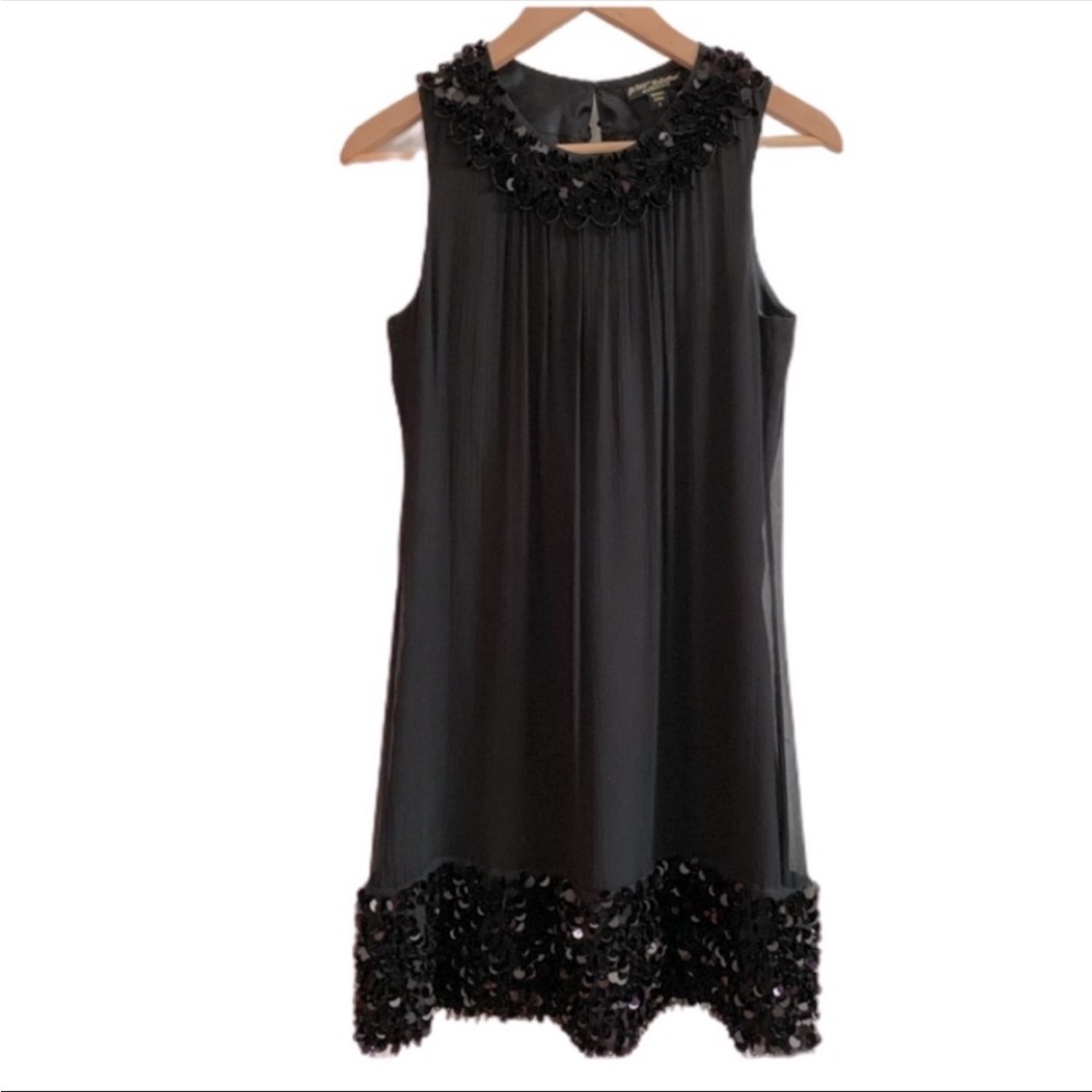 Betsy Johnson Silk Black Evening Shift Dress Elegant!